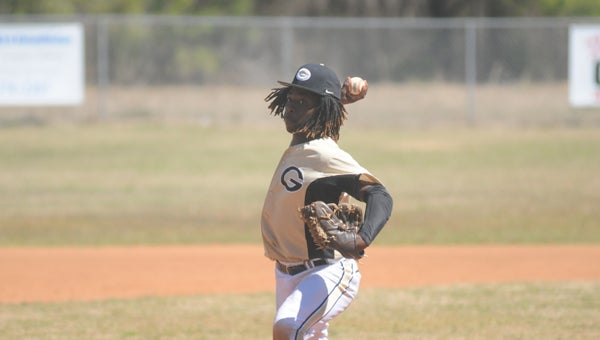 Greenville High School's Michael Smith tossed seven innings, allowing three hits and four walks, while striking out five Saints in a 5-2 loss to Selma High School Saturday. (File Photo)