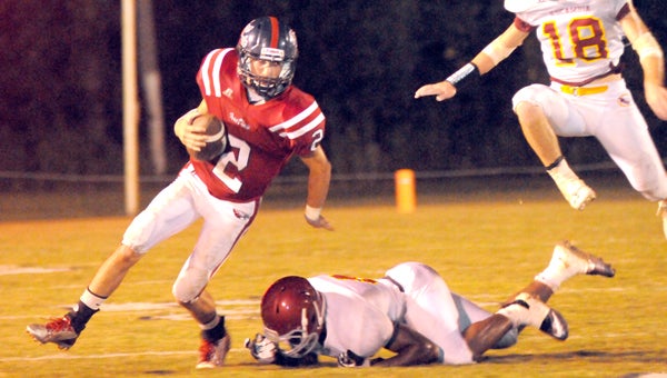 With starting quarterback Chip Taylor sidelined with an injury, sophomore Austin Vickery (2) will start Friday night against Wilcox Academy. (File Photo)