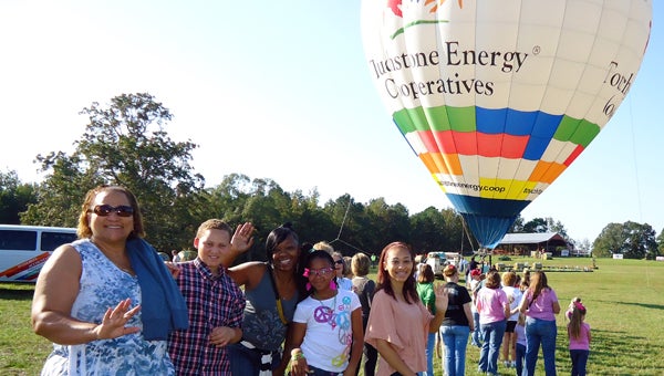 Pioneer Electric Cooperative members will be able to take a short ride in the Touchstone Energy hot air balloon during the organization's annual business meeting Saturday at the Butler County Fairgrounds. (Courtesy Photo)