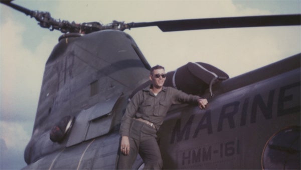 Danny Haire served as a crew chief with Marine Medium Helicopter Squadron 161 during the Vietnam War and was awarded more than 20 Air Medals and the Purple Heart. (Courtesy Photo)