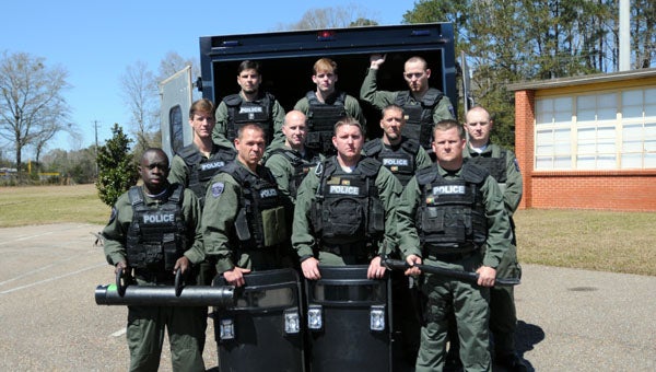 The Greenville Police Department’s Special Response Team (SRT) finished in third place at the Alabama Tactical Officers Association Tactical Tournament. (Advocate Staff/Andy Brown)