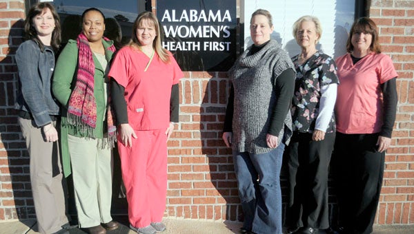 The Alabama Women’s Health First Clinic opened its doors to the Camellia City on Dec. 2. Pictured are, from left to right, staff members Nikki Lovvorn, Lakeya Richardson, Megan Lowery, Nicole Laird, Marie Pittman and April Langford. (Advocate Staff/Jonathan Bryant)