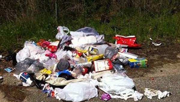 Illegal dump sites, such as the one pictured, can be found across the county. Those found to be responsible for such sites can be charged with illegal dumping, which carries a $500 fine and possible jail time in Alabama. (Courtesy Photo)