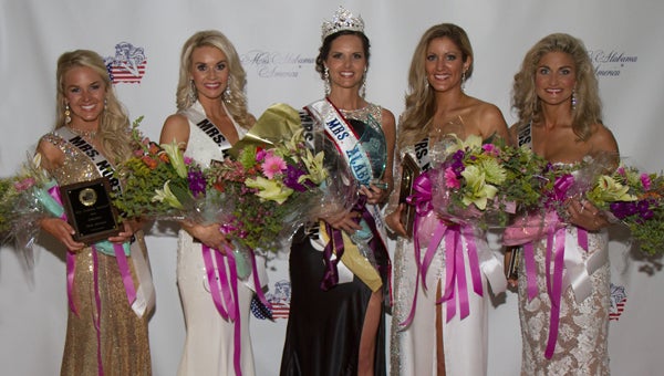 Jamie Nutter, a native of Brantley, was crowned Mrs. Alabama America 2014 on Saturday night. Finalists and award winners Included: first runner up Krystle Key of Auburn; second runner up and Mrs. Photogenic Meredith Hornsby of Birmingham; third runner up Bo Hartley Warren of Tuscaloosa; fourth runner up Rebecca Suggs of Dothan; and Mrs. Congeniality Candice Reese of Pinson. (Submitted Photo)