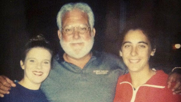 Jimmy Gardner, pictured in the late 1990s with Courtney Hitson Oliver, left, and his daughter Abbie Ballew, right, passed away Tuesday. Gardner was a longtime businessman and football coach in Greenville. (Courtesy Photo)