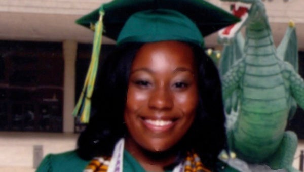 Shameka Rodgers was the undergraduate speaker at UAB’s commencement April 26 at Bartow Arena. (Submitted Photo) 
