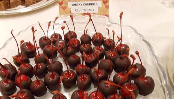 A sign warns these whiskey cherries are ‘adults only’ but Feb. 12’s event is open to everyone. CONTRIBUTED PHOTO | REGINA GRAYSON