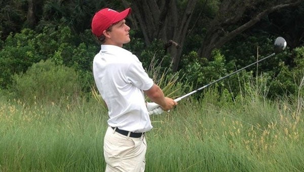 Greenville native and Troy men’s golf team member Cam Norman made a lasting impression with a stellar debut performance for the Troy men’s golf team in The Invitational at the Ocean Course in South Carolina.  (Photo courtesy of Troy University Media Relations)