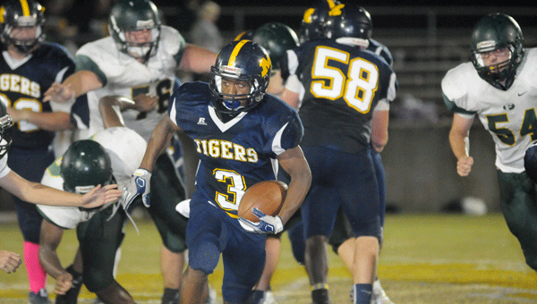 Running back Chris Shufford earned 120 yards on six carries and four touchdowns in the McKenzie Tigers’ convincing 53-0 win over the Florala Wildcats.