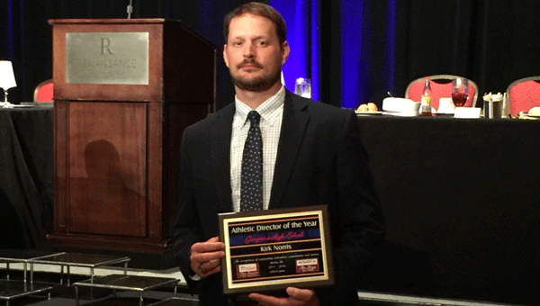 The Alabama High School Athletic Directors and Coaches Association named Georgiana's Kirk Norris  Athletic Director of the Year.