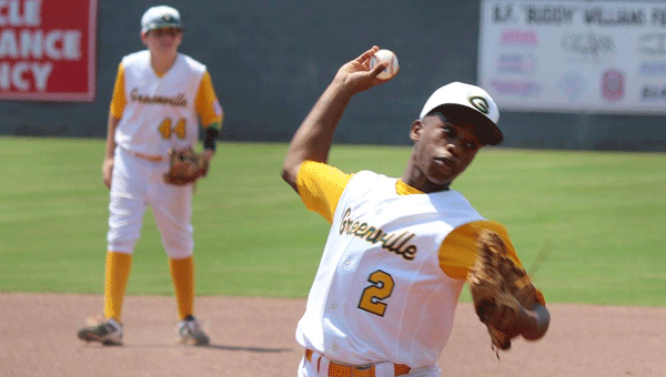 Jamil Thompson, pitcher for the Greenville 15-and-under All-Stars, pitched a no-hitter in the team’s first-round battle against West Georgia, the winners of the Georgia State tournament.