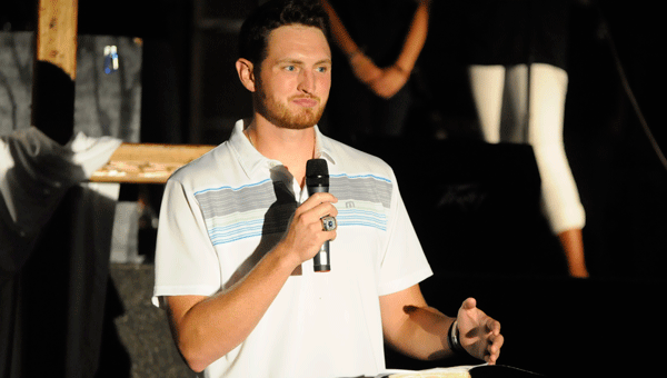 Former Auburn punter and national champion Steven Clark spoke to Butler County athletes Friday about the importance of a personal relationship with God at the annual Back to School Bash in Georgiana.