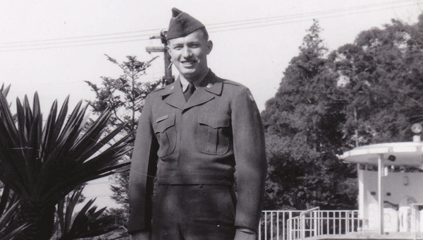 Pictured is 20-year-old Private John Newton, shortly after joining the military in 1956.  The photo is one of Newton’s few remaining keepsakes of his time in the service.
