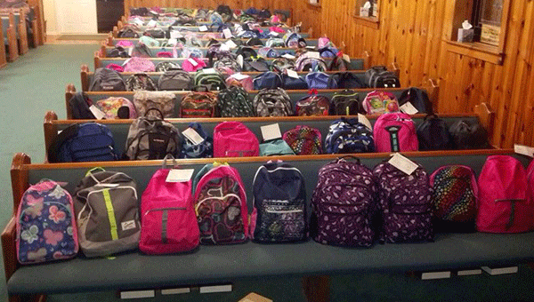 The Alabama-Crenshaw Baptist Association recently donated 132 backpacks to the Appalachian Regional Ministry with the North American Mission Board (NAMB). 