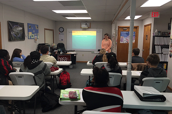 Megan Jones Gibson shares what HOSA taught her with current members of the group. 