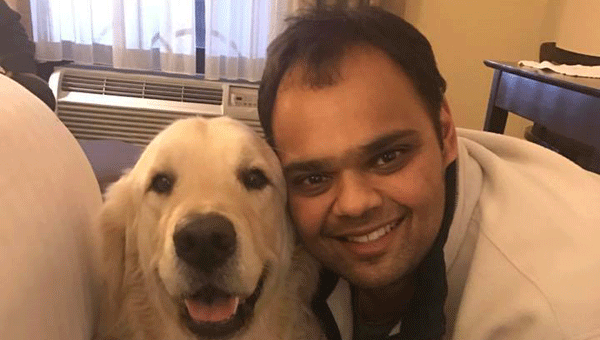 Jaisent Patel and his dog, Sarge, a 3-year-old therapy dog-in-training, were reunited despite a series of unfortunate events thanks largely to the kindness of complete strangers.