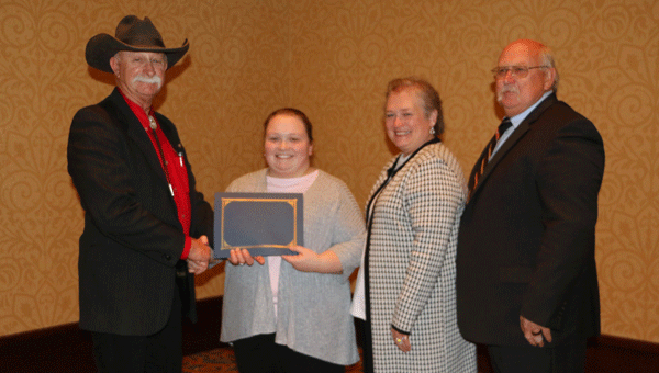 Pictured from left to right are 2016 ACA President Bill Lipscomb, Shelby Sullivan and her parents, Louise and Alvin Sullivan.